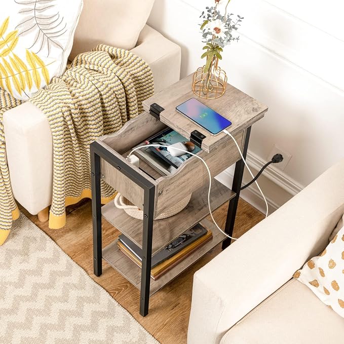 HOOBRO Side Table, Flip End Table - Image 6