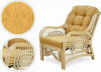 Malibu Lounge Living Accent Armchair Natural Rattan Wicker Handmade Design - Image 3