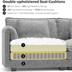 ELUCHANG 116" Modular Sectional Sofa, Comfy Cloud Couch, L Shaped Deep Seat - Image 6