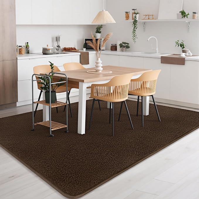 2x6 Runner Rug for Hallway, Long Runner Rugs Non Slip, Coffee | Soft Washable - Image 9