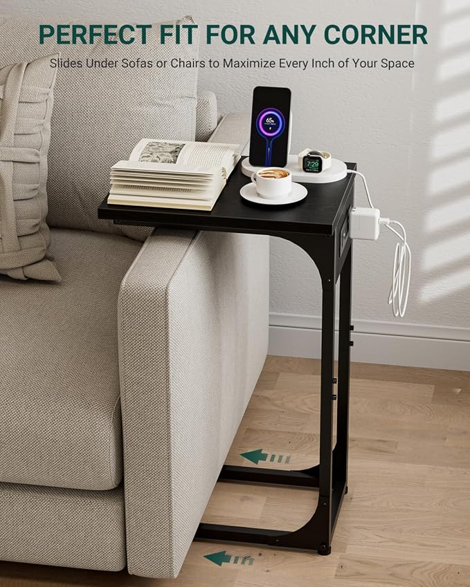 C-Shaped Side Table for Couch - Image 5