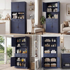 HOSTACK 71“ Tall Kitchen Pantry Storage Cabinet, Modern Kitchen Hutch Bar - Image 9
