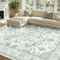 RELEANY Washable Area Rug, Water Repellent, Pet Friendly, Vintage Floral Boho by RELEANY