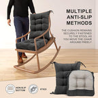 Lokex Rocking Chair Cushion Only, Tufted Non-Slip Comfortable Rocking Chair - Image 6