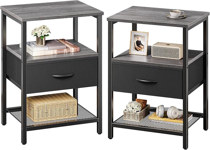 Huuger Nightstand Set of 2, Night Stand by Huuger