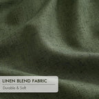 MIULEE Olive Green Pinch Pleated 100% Blackout Linen Curtains 40x84 Inches | - Image 6