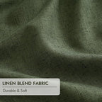 MIULEE Olive Green Pinch Pleated 100% Blackout Linen Curtains 40x63 Inches | - Image 6