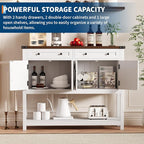 Rustic 47-Inch Wood Coffee Bar Storage Cabinet - Image 4