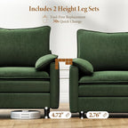 Vesgantti Large Modular Sectional Sofa, Big Comfy Cloud Couch - Image 3