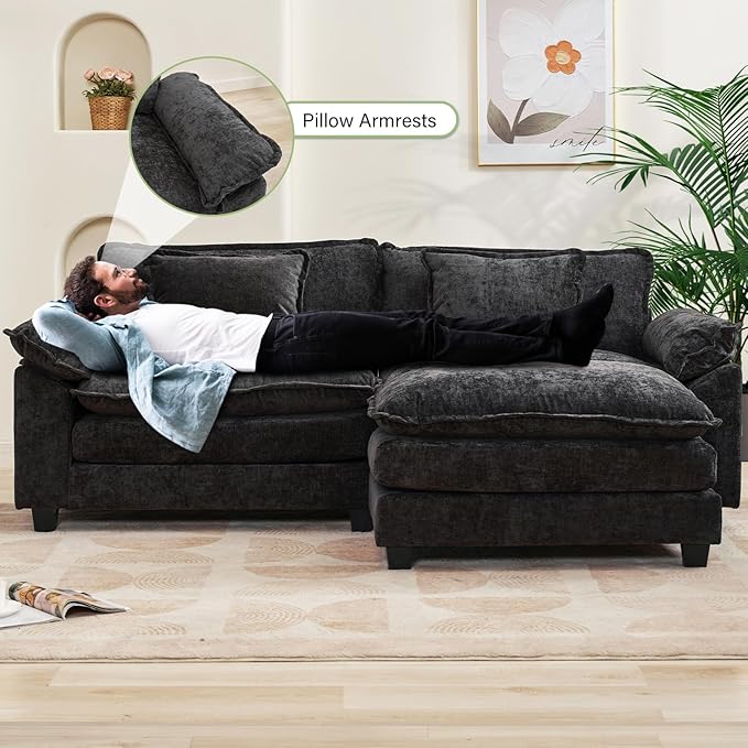 Oprisen 86" Modular Sectional Sofa, Comfy Cloud Couch Sectional Sofa - Image 5