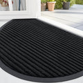 OLANLY Half Circle Front Door Mat 47x23, Waterproof Heavy-Duty Doormat | Black by OLANLY