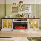 98" Farmhouse TV Stand with 36" Fireplace - Image 2