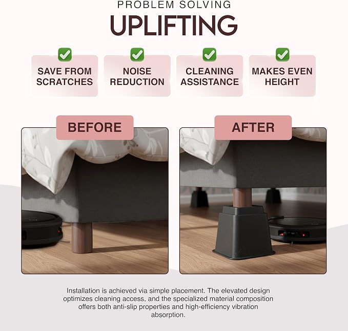 Utopia Bedding Bed Riser, 3 & 5 Inches Adjustable Furniture Risers - Image 6