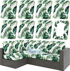 Waterproof Outdoor Cushion Covers, Stretch Patio Slipcovers | UV Resistant by hyha