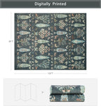 Washable Rugs 8x10 Area Rug for Living Room, Dining Room-Dark Green | Ultra - Image 2