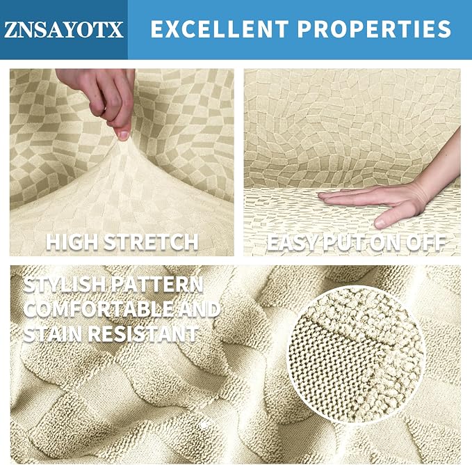 ZNSAYOTX 1 Piece Stretch Sofa Covers - Image 3