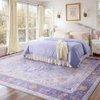 RELEANY Washable Area Rug, Water Repellent, Pet Friendly, Vintage Floral Boho - Image 2