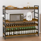 HCHQHS 4 Tier Bookshelf, Adjustable Industrial Bookcase, Vertical Tall Book - Image 8