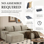 96" Sectional Couches for Living Room Cloud Couch Sofa - Image 6