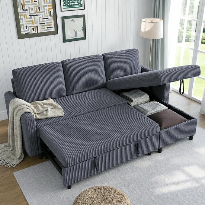Walsunny 77" Sectional Sleeper Sofa by Walsunny