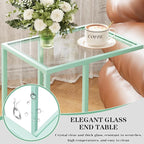 Easy Paws C Shaped Table, Glass Side End Table - Image 5