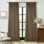 Dutch Cocoa Linen Blackout 92 Inch Curtains by Twodrapes