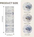 2'6 x 8' Runner Rug Non Slip, Washable Kitchen Rugs, Nursery Room, Soft Runner - Image 2