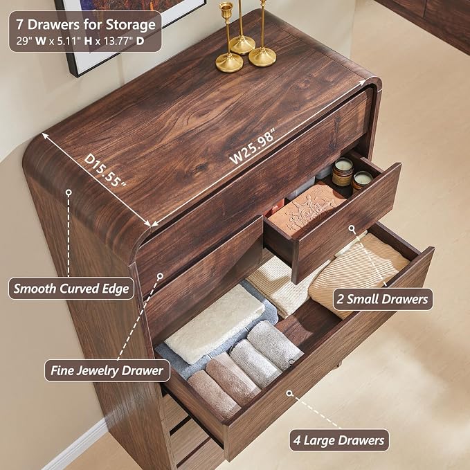 Aitjunz Modern 7 Drawers Dresser - Image 4
