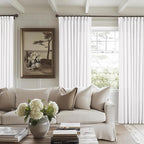 Snow White Pinch Pleated Linen 120 Inch Curtains 60 Inch Width | Linen Blend - Image 7