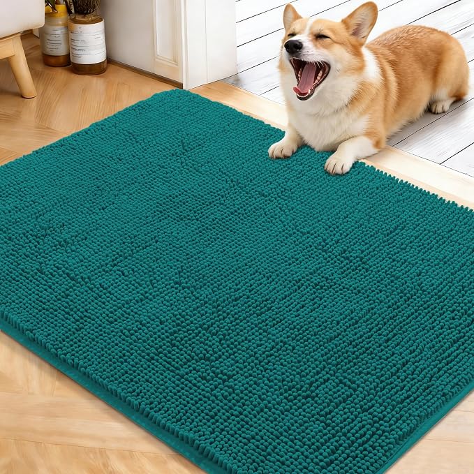 OLANLY Dog Door Mat for Muddy Paws 40x32, Super Absorbent Chenille Mud Mat | by OLANLY