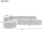 122'' Sectional Curved Sofa Sponge Couch - Image 2