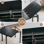 HUAHUU Dining Table Set for 4, Extendable Kitchen Table Cushion Chairs Set of 4 - Image 8