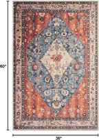 SERISSA 3x5 Washable Non Slip Boho Area Rug - Image 2