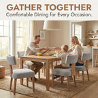 VESCASA Upholstered Farmhouse Dining Chairs - Image 2
