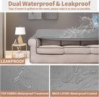 Easy-Going 100% Waterproof Chair Couch Cover, Stretch Jacquard Sofa Cover | - Image 3