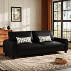 EASE MOOSE 88.5" Large Seat Faux Leather Loveseat Sofa, Waterproof and - Image 3
