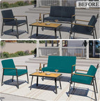 HEBE Outdoor Cushion Covers 12 Pcs, Stretch Patio Sofa Couch Cushion Cover | - Image 7
