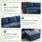 96" Sectional Couches for Living Room Cloud Couch Sofa - Image 6