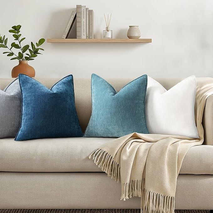 decorUhome Summer Couch Throw Pillow Covers 16x16 Set of 2, Decorative Soft - Image 3