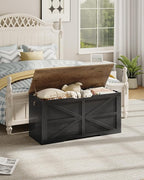 CHOEZON Storage Chest, 39.4" Wooden Storage Trunk, Modern Storage Bench - Image 2