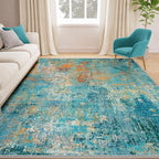 RELEANY Washable 7'x9' Abstract Area Rug - Image 3