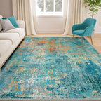 RELEANY Washable 5'x7' Abstract Area Rug by RELEANY