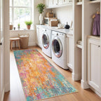 RELEANY Washable Runner 2'x6' Abstract Area Rug - Image 3
