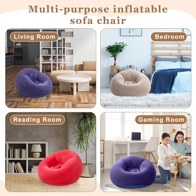 Realspring 6 9 12 Pcs Inflatable Bean Bag Chairs - Image 6