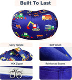 Lukeight Excavator Stuffed Animals Storage Bean Bag Chair Cover - Image 5