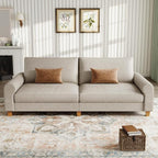 EASE MOOSE 88.5" Large Seat Faux Leather Loveseat Sofa, Waterproof and - Image 4