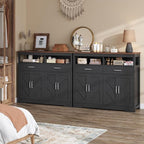 knoworld Buffet Sideboard with Storage Farmhouse with 4 Doors, Dining Room - Image 9