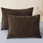 CaliTime Decorative Standard Throw Pillow Covers 26 X 20 Inches Coffee | Pack by CaliTime