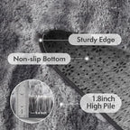 Area Rugs for Living Room, Tie-Dyed 5x7 Feet Soft Fluffy Shagg Plush Rug High - Image 5