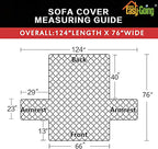 Easy-Going Reversible Couch Cover, 3 Cushion Sofa, Water Resistant Furniture Mat - Image 6